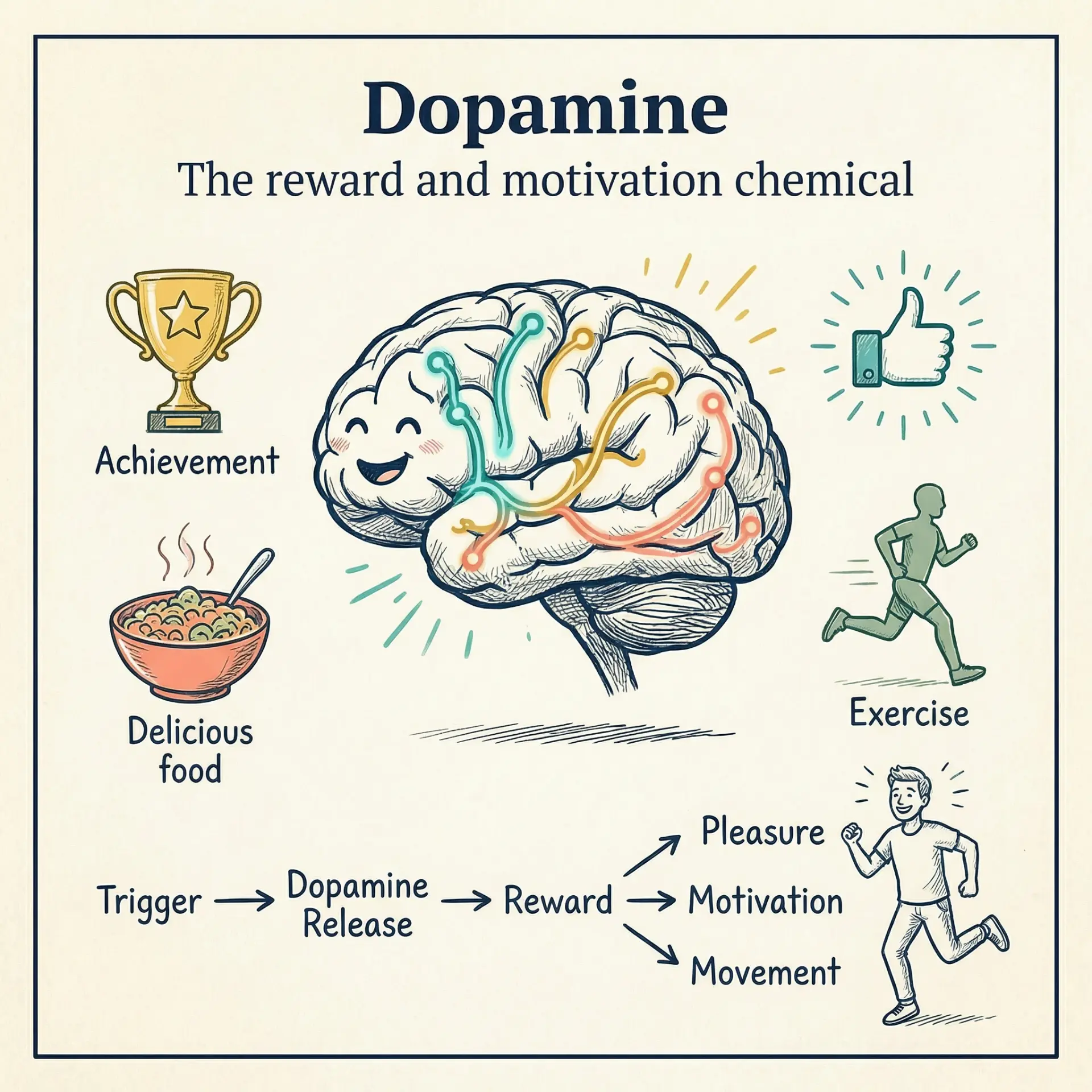 Dopamine: the reward and motivation chemical