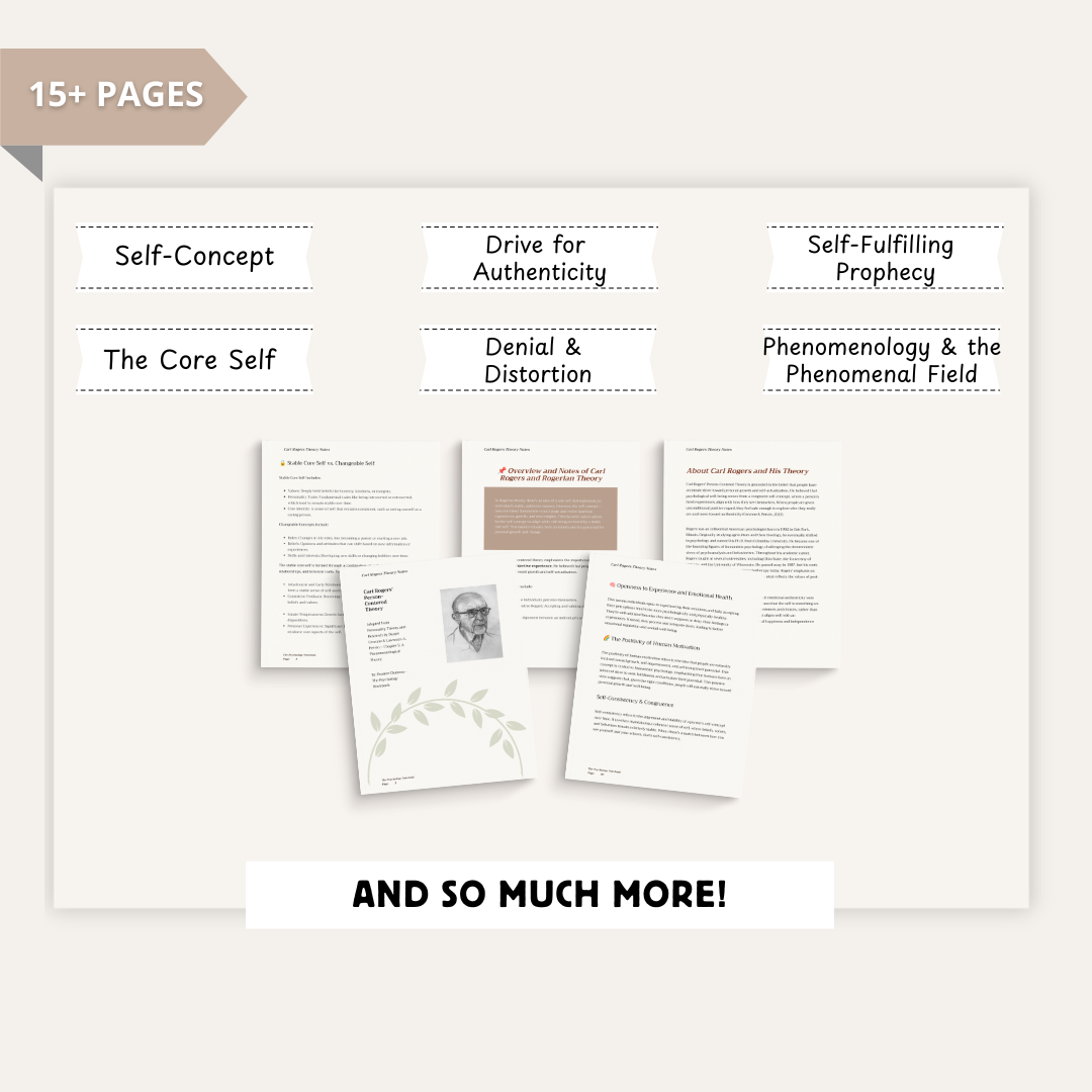 Carl Rogers' Person-Centered Theory: A Psychology Study Guide for Self-Reflection & Growth